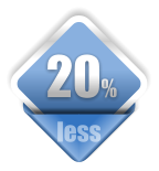 20% less