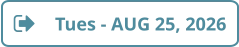 Tues - AUG 25, 2026