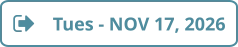 Tues - NOV 17, 2026