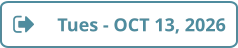 Tues - OCT 13, 2026