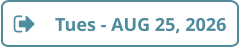 Tues - AUG 25, 2026